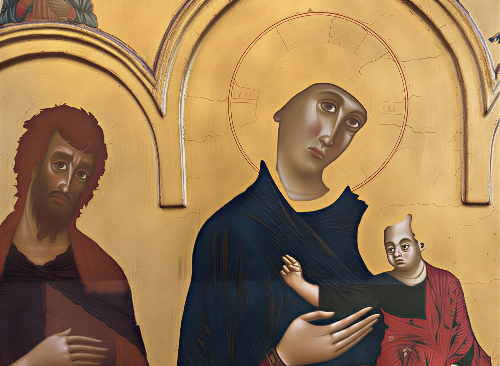 Icône Renaissance : Vierge et Enfant